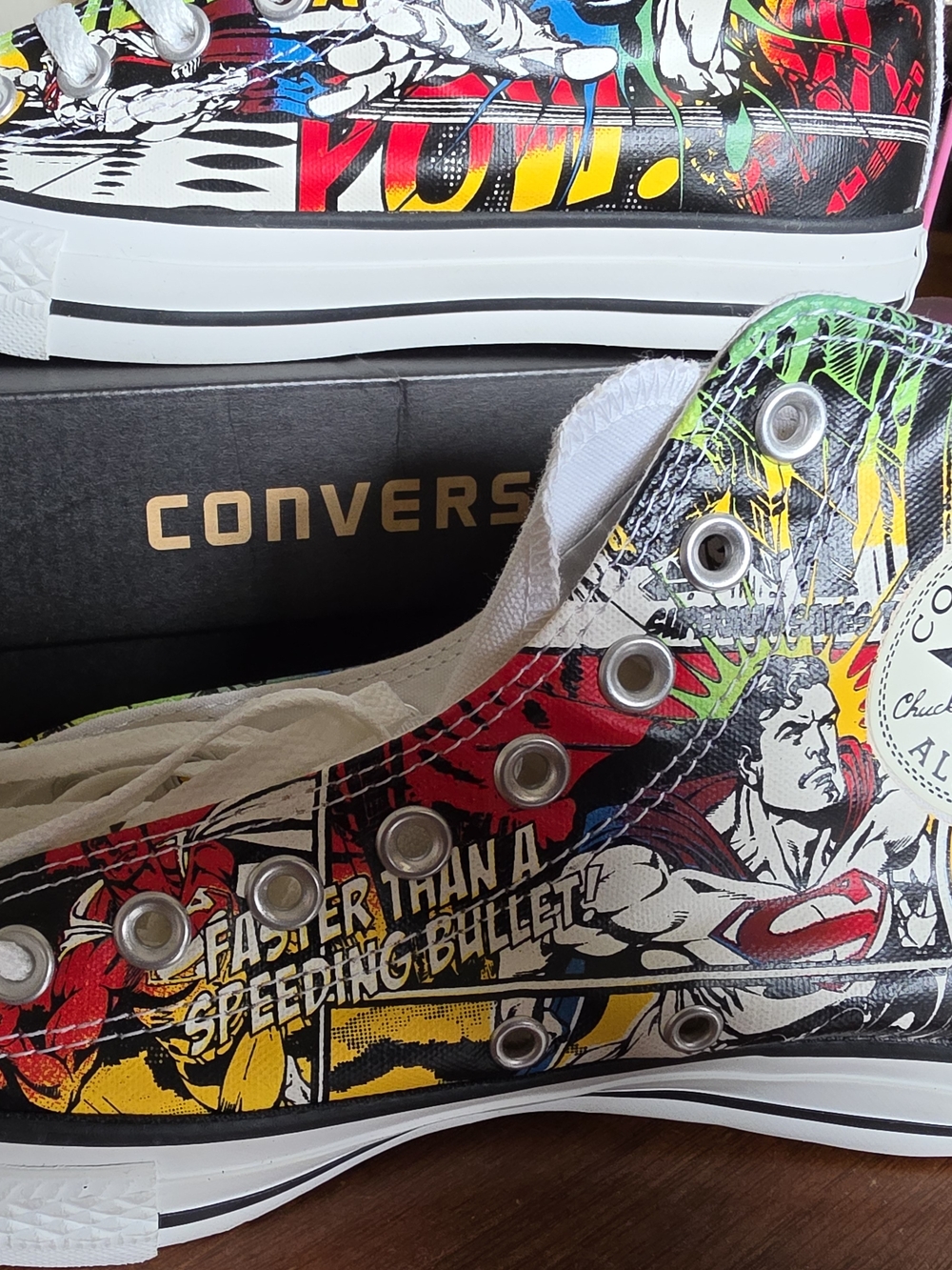 Converse Chuck Taylor All Star Superman Comic Print Sneakers Men 7/Women 9